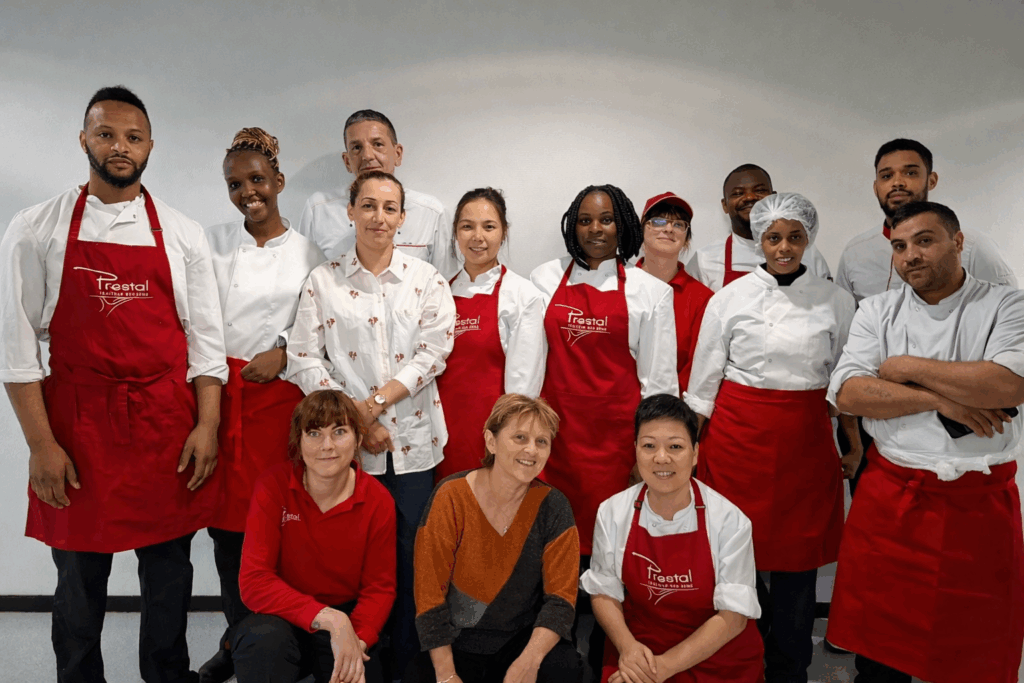 professionnels de cuisine en groupe